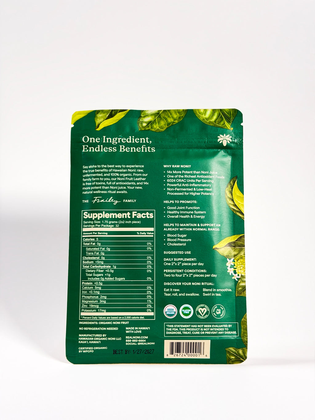 Real Noni Fruit Leather